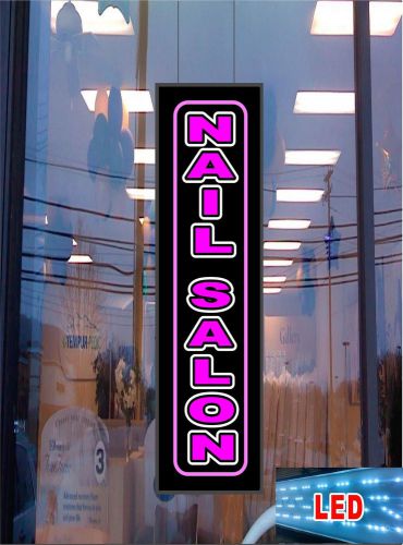 Led light up sign- nail salon - neon banner /alternative, window sign 46&#034;x12&#034; for sale