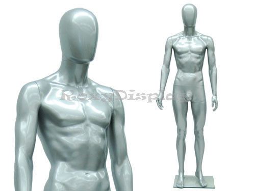 Male Unbreakable Egghead Plastic Mannequin Turnable &amp; Removable Head PS-SM1DGEG