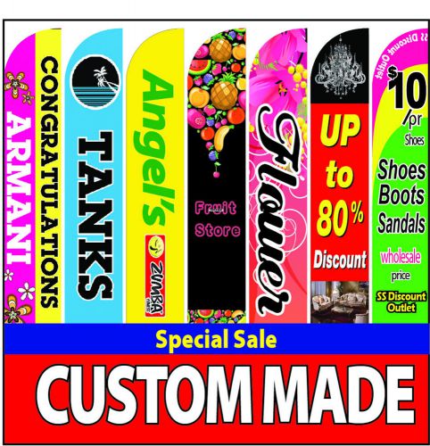 Double Side 15ft Full Color custom Tall swooper flag + spike + pole