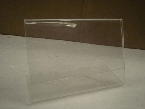 ACRYLIC SLANTBACK COUNTERTOP SIGN HOLDER- 5.5 X 3.5&#034; USED- L129