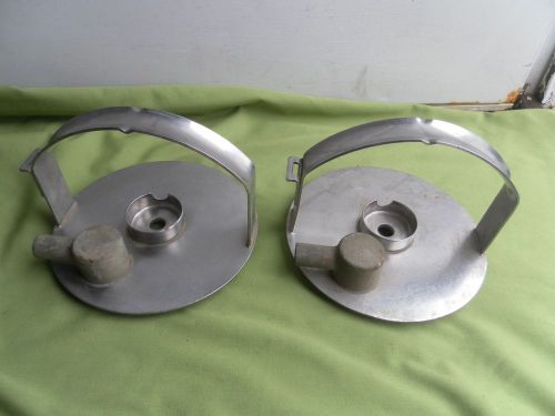 DELAVAL.UNIVERSAL MILK BUCKET LID,MILKER BUCKET PAIL LID PAIR OF TWO STAINLESS