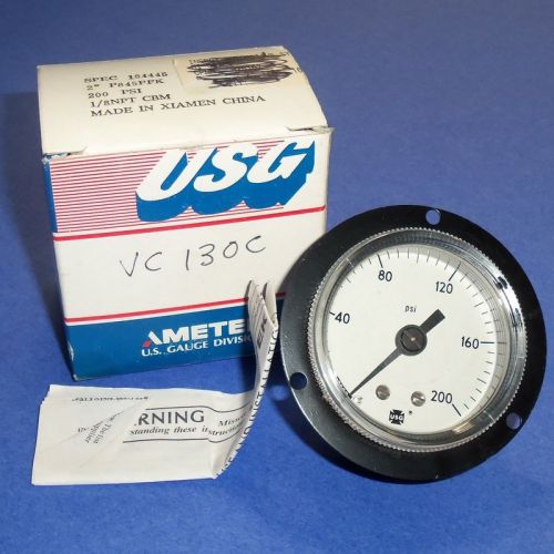 AMETEK USG 2&#034; DIAL 200 PSI 1/8&#034; NPT PRESSURE GAUGE, 164445 *NEW*