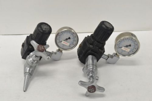 2X NORGREN R73J-2AK-RMN PRESSURE REGULATOR GAUGE 200PSI CONTROL FAUCET B216512