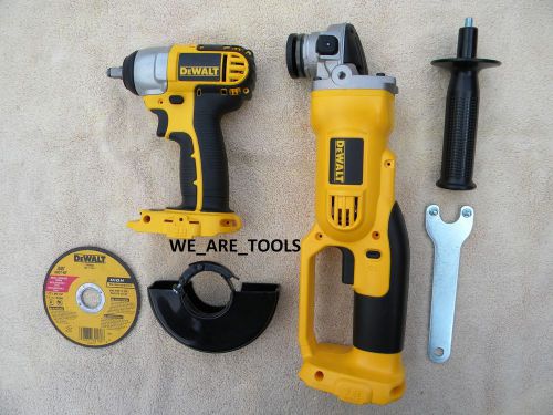 Dewalt dc823 18v 3/8&#034; cordless battery impact wrench, dc411 grinder 18 volt xrp for sale