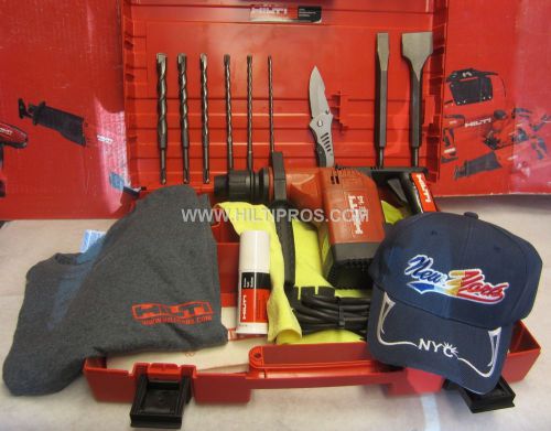 HILTI TE 14 HAMMER DRILL,BIT,CHISELS, MINT CONDITION,T-SHIRT,HAT,KNIFE,FAST SHIP