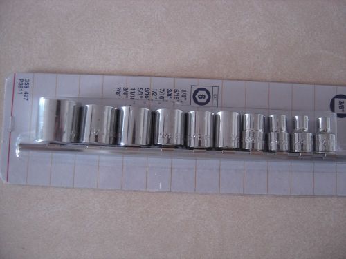 11- PIECE 1/4&#034; METRIC SOCKET SET MASTER MECHANIC NEW