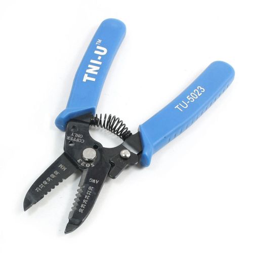 Blue Plastic Coated Insulated Handle 20-30 AWG Wire Stripper Cutter Crimper