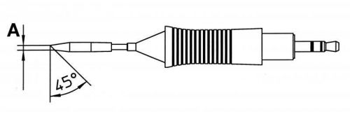 RT6 WELLER Soldering Tip Round form 45° sloped 1,2 mm, 40 W FOR WMRP &amp;WXMP