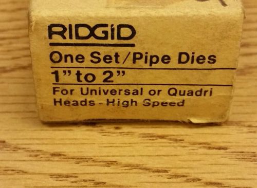 RIDGID NEW 1&#034;-2&#034; UNIVERSAL or QUADRI NPT DIE INSERTS FIT UNIVERSAL DIE HEAD