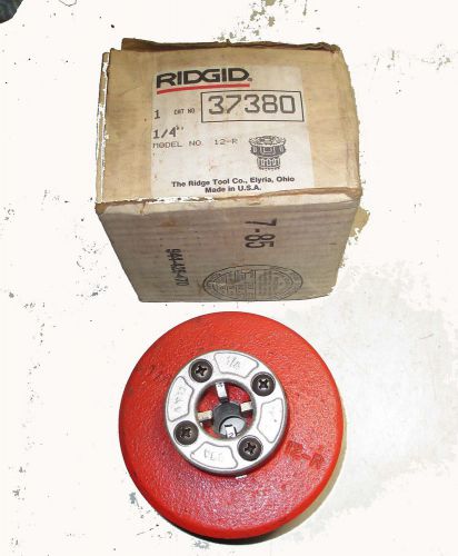 New Ridgid 1/4&#034; Complete Die  Head # 37380 for  12-R Ratchet Pipe Threader