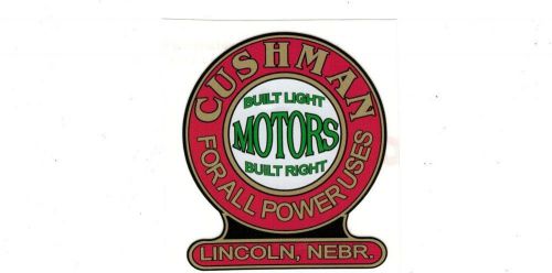 Cushman gas engine motor hit &amp; miss decal power lincoln nebraska for sale