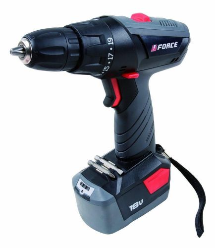 New force pt100118 18-volt nicad cordless drill with 1.5 amp battery, black/grey for sale