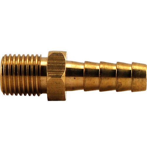 Brass Inlet Nipple 1/4&#034; MPT Thread x 5/16&#034; Hose Barb - Draft Beer Regulator Bar