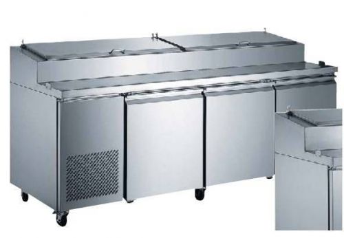 Alamo 92&#034;W 3-Door Commercial Refrigerated Pizza Prep Table NEW w/5-YR WARRANTY!