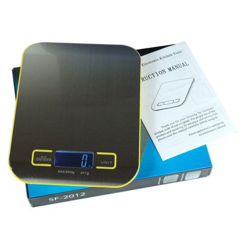 5kg x 1g (11lb) Ultra-Thin Stainless Steel Digital Scale for Kitchen &amp; Shipping