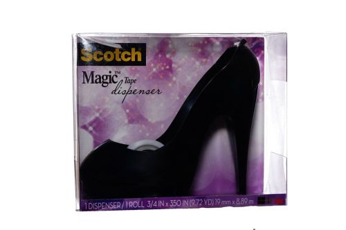 Scotch Black High Heel Womens Girls Tape Dispenser Desk Office Accessory NEW