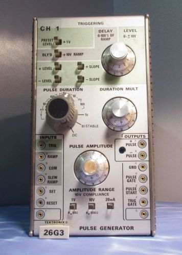 Tektronix 26G3 Pulse Generator, Nice Condition, Untested, Guaranteed, B