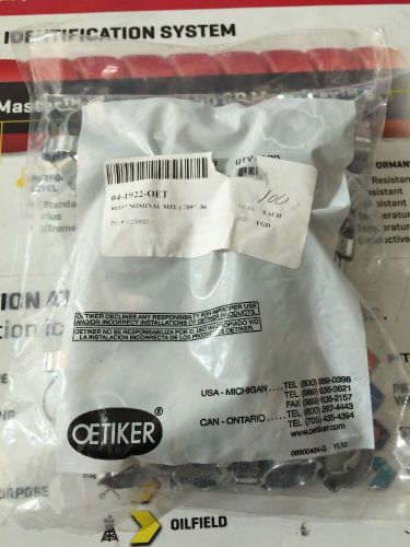 OETIKER 1922 CLAMP 2 EAR .8125&#034; Bag of 100 pcs