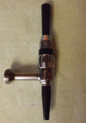 Stout beer faucet, *all* stainless steel with black handle for sale