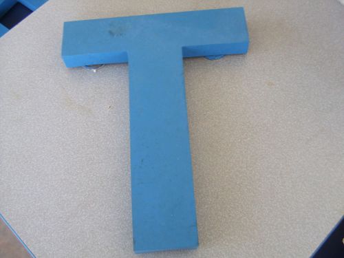 Indoor/Outdoor Industrial Blue  Metal Channel Letter Gemini Inc  Letter  T