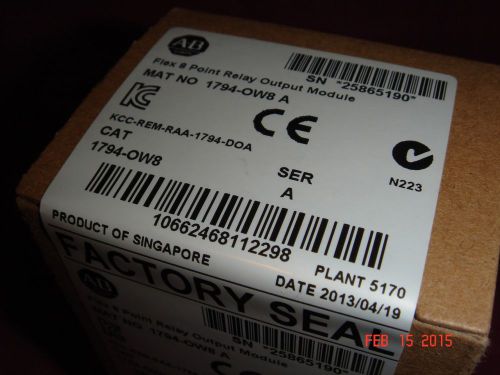 Allen Bradley 1794-OW8 Series A Output Module (FSB) 2013