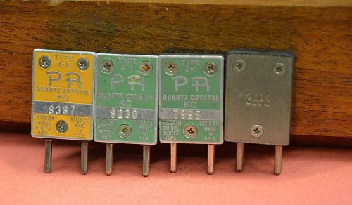 VINTAGE RADIO CRYSTALS  PETERSON RADIO CO PR TYPE Z-1 LOT OF 4