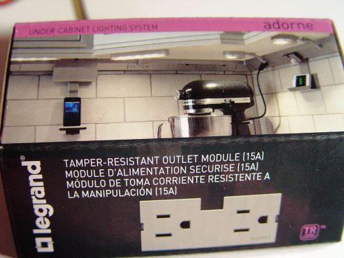 Box of 3 legrand Outlet Module (15A) APTR15TM4 Adorne Collection Titanium.