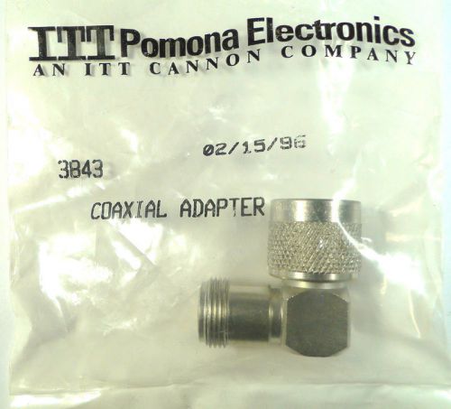 POMONA 3843 - COAX &#034;N&#034; 90° ADAPTOR ADAPTER N(F)&lt;=&gt;N(M) - *UNUSED* *NIB* - Qty:3