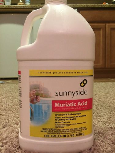 Hydrochloric acid 31% - one gallon -3.8l technical grade sunnyside muriatic acid for sale