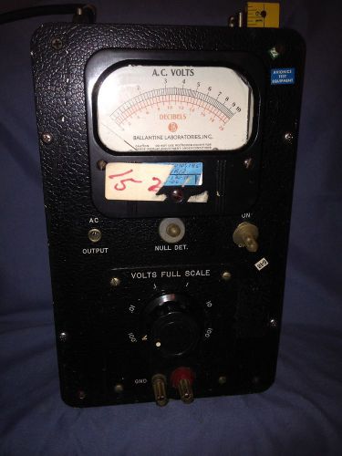 Vintage ballantine laboratories electronic voltmeter model 310a - powers up for sale