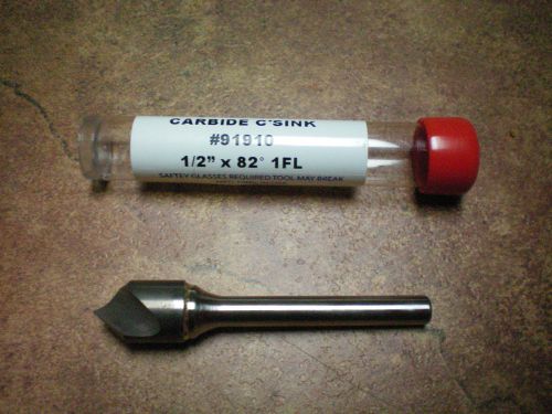 CARBIDE COUNTERSINK 1/2 &#034; 82 degree Single flute Made in U.S.A.