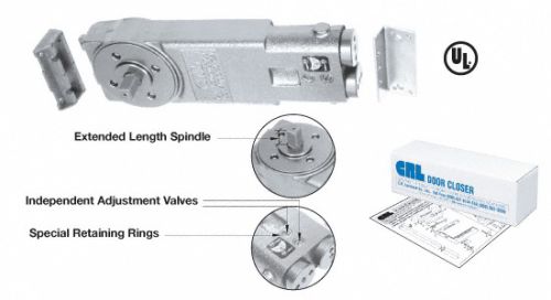 CRL Extended Spindle Medium Spring Overhead Concealed Door Closer Body