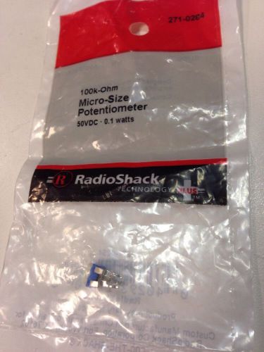 100k-Ohm Micro-Size Potentiometer #271-0284 By RadioShack