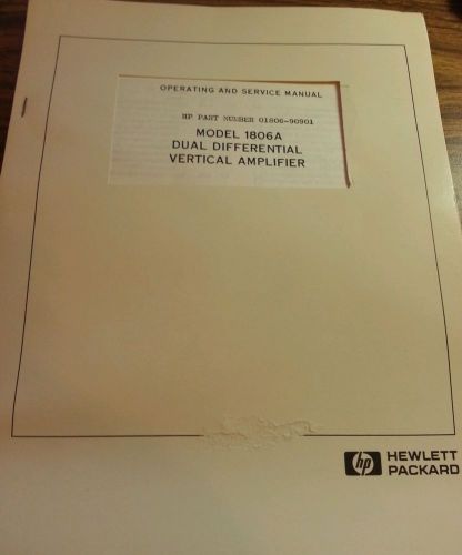 Operating service manual  1806A vertical amplifier HP Hewlett Packard