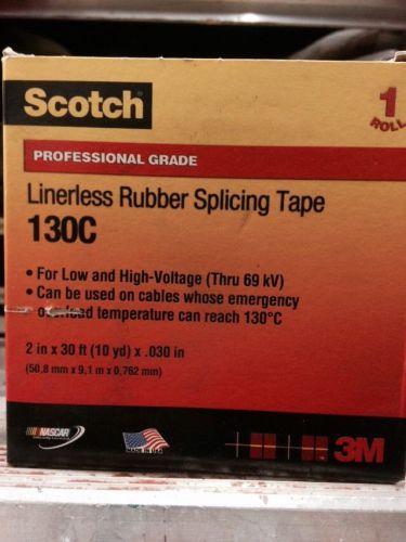 (5) ROLLS 3M SCOTCH 130C RUBBER SPLICING TAPE 1.5&#034; &#039;&#039; x  30&#039; NIB  +1&#034; x 30&#039;