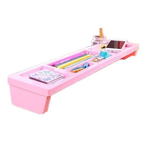 Multifunction Desktop Storage Rack Desk Organizer (Pink)