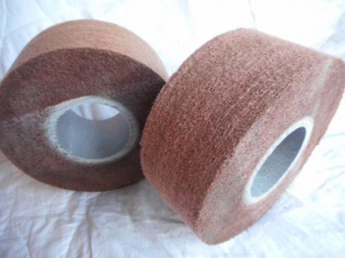 (2) 4 13/16&#034;  X 2&#034;  2&#034; Arbor Hole 3M INDUST grit ? Polishing WHEEL  rpm unsure