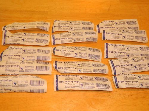 BD 10ml 10cc Sterile Slip Tip Syringes Lot of 20 NEW Sealed, Free Shipping!