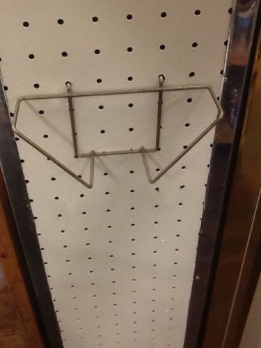 Store Display Fixtures - 8 PEGBOARD hook, basket - card cd holder - brass tint