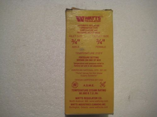 Watts regulator -  10l-2   pressure relief valve, 3/4 for sale