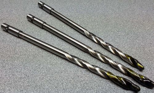 Package of 3 machine shop 0.247 hss 6.0&#034; drill bits boeing aircraft tool store for sale