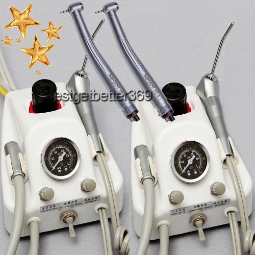 2 Dental Lab Portable Turbine Unit Work With Compressor 4h+2 high Handpiece