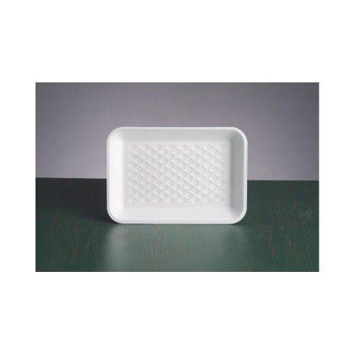 Genpak 8.25&#034; Foam Supermarket Tray in White, 125/Bag