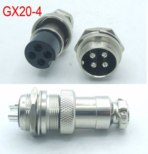 1set xlr 20mm gx20- 4pin aviation plug male female socket panel power chassis for sale