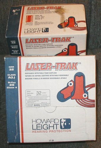 184 pairs of howard leight lt-30 earplugs laser trak ear plugs **free shipping for sale