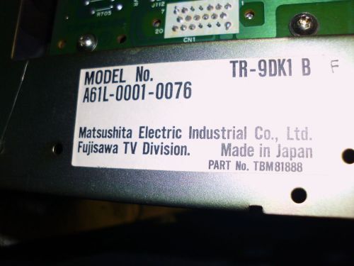 Matsuura 6M, Fanuc CRT/MDI Unit, A02B-0051-C032, A860-0200-T021, USED, WARRANTY