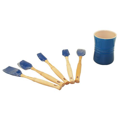 Le Creuset Revolution 6 Piece Utensil Set Marseille Blue KItchen Essentials NEW