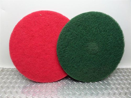 2 PIECE 17&#034; DIAMETER WALK BEHIND FLOOR SCRUBBER PADS