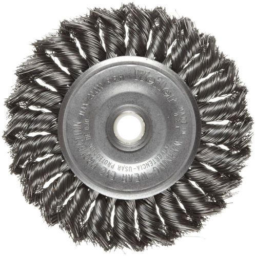 Weiler Dualife Standard Wire Wheel Brush, Partial Twist Knotted, 4&#034; Diameter