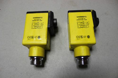 Banner Infrared Glass Fiber Optic Sensors Q45BB6FQ  : Lot of 2